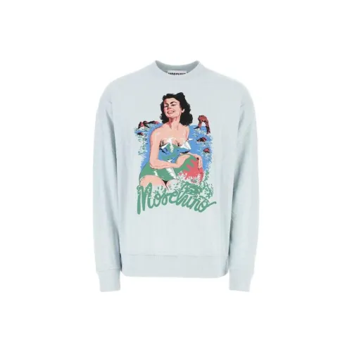 MOSCHINO SWEATER sweatshirts Men Blue With White Lettering