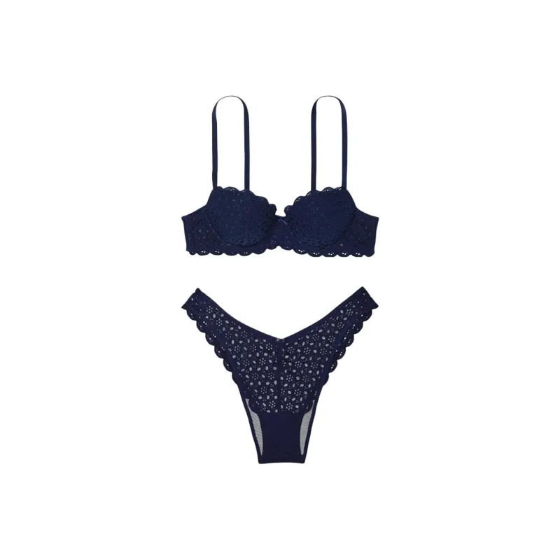 Victoria's Secret Underwear Set Women's Marine Blue-0