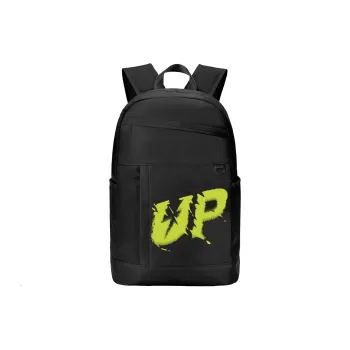 TURN UP Polyester Backpack Unisex Black