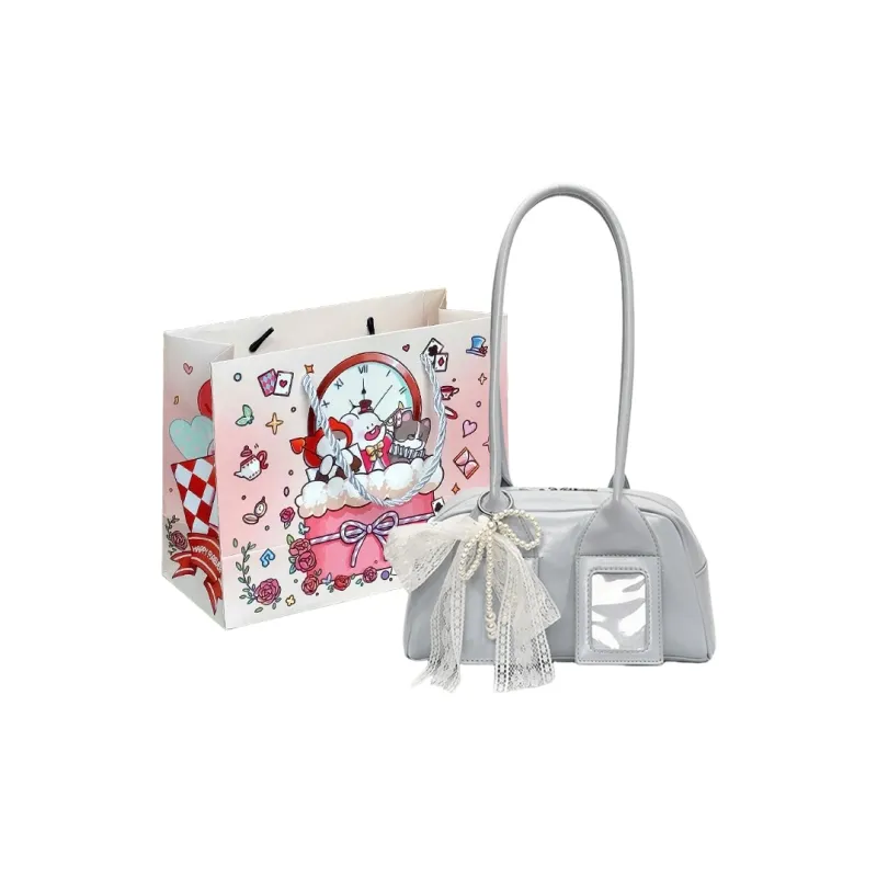 MOM'S HELPER PU Shoulder Bag Women's White/Blue/Pink/Black-4