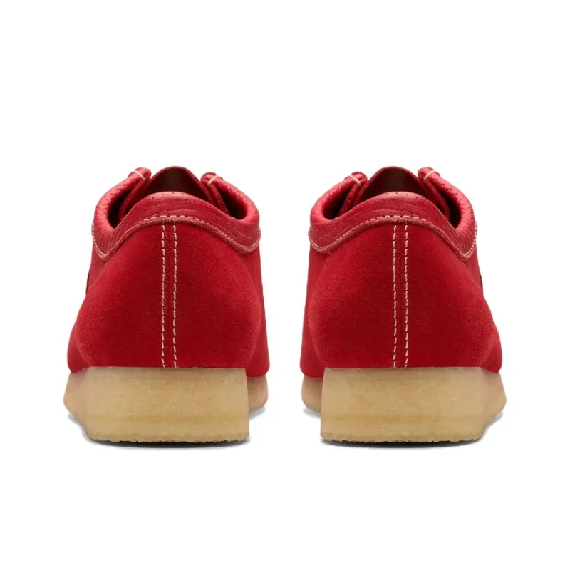 Clarks Wallabee Ankle Boots Men's Red-3