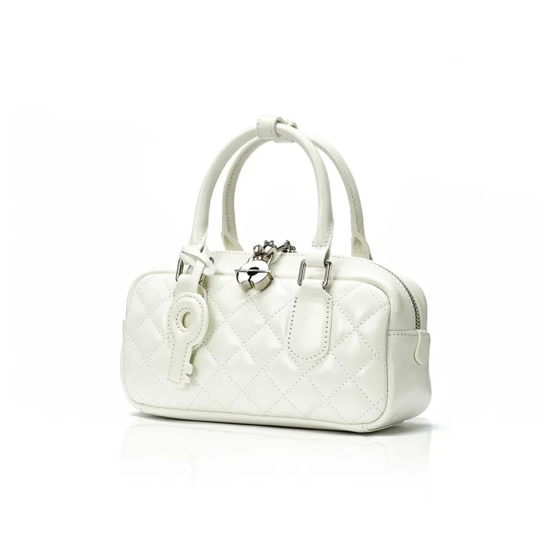 ROBERTA DI CAMERINO Cow Leather Handbag Women's Classic Black/Ecru-6