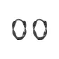 Black Mobius Earrings-1 Pair[14mm]