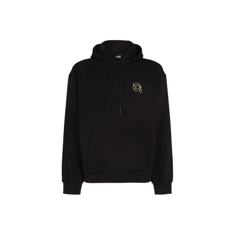 Karl Lagerfeld Ikon Outline Organic-cotton Hoodie-0