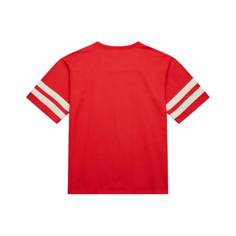 Mitchell & Ness x NCAA Rutgers Scarlet Knights Heavyweight Yoke T Shirt Men's Scarlet-1