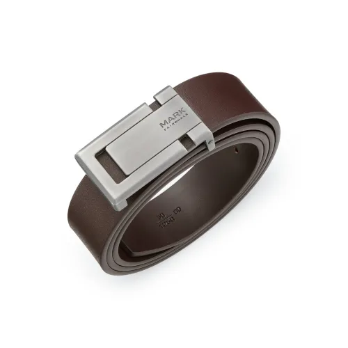 FAIRWHALE Split Cow Leather, Alloy Leather Belts Men's Coffee 3.4CM