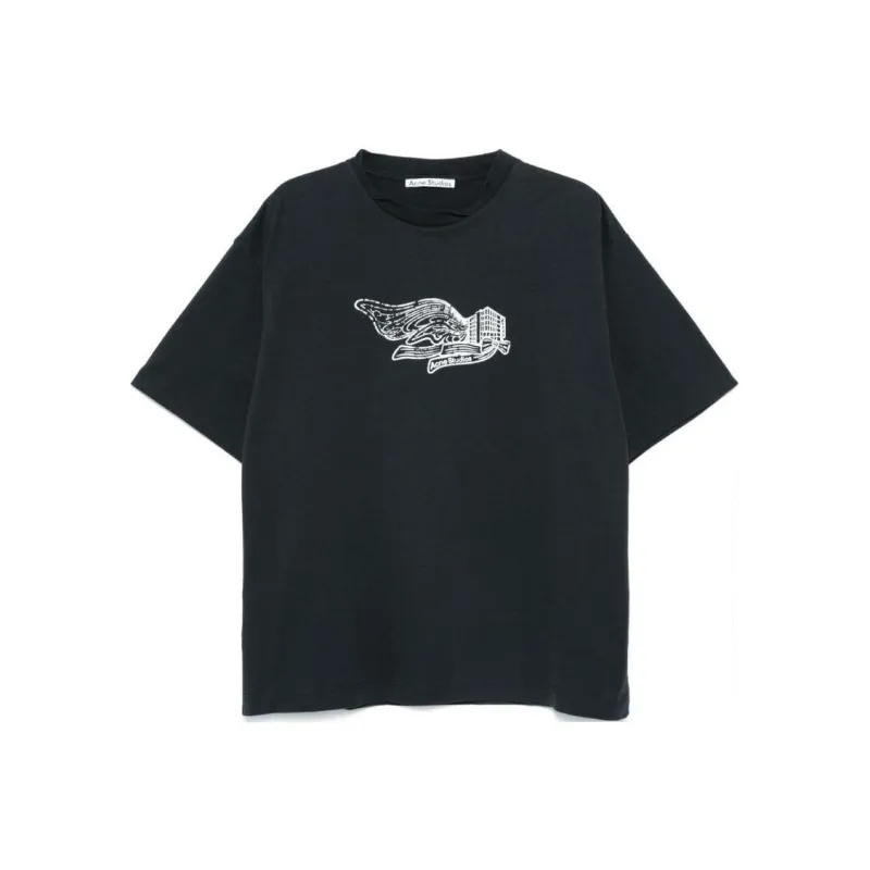 Acne Studios Logo Printed Crewneck T Shirt-0
