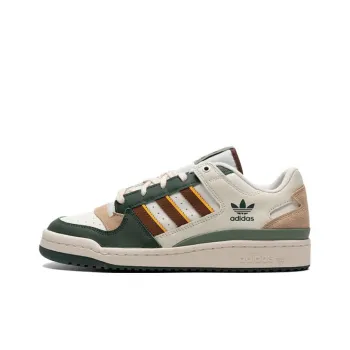 Adidas Originals FORUM Anti Slip Wear Resistant Low Top Skateboard Shoes Unisex White Green Brown
