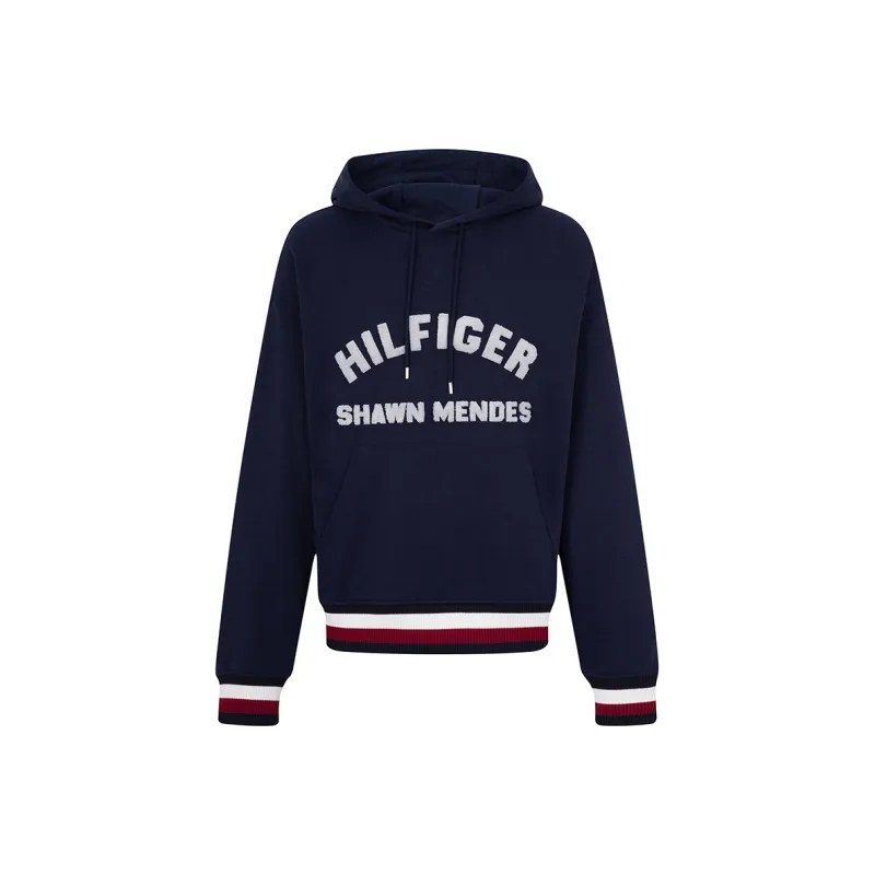 Tommy Hilfiger X Shawn Mendes Logo-Patch Drawstring Hoodie-0