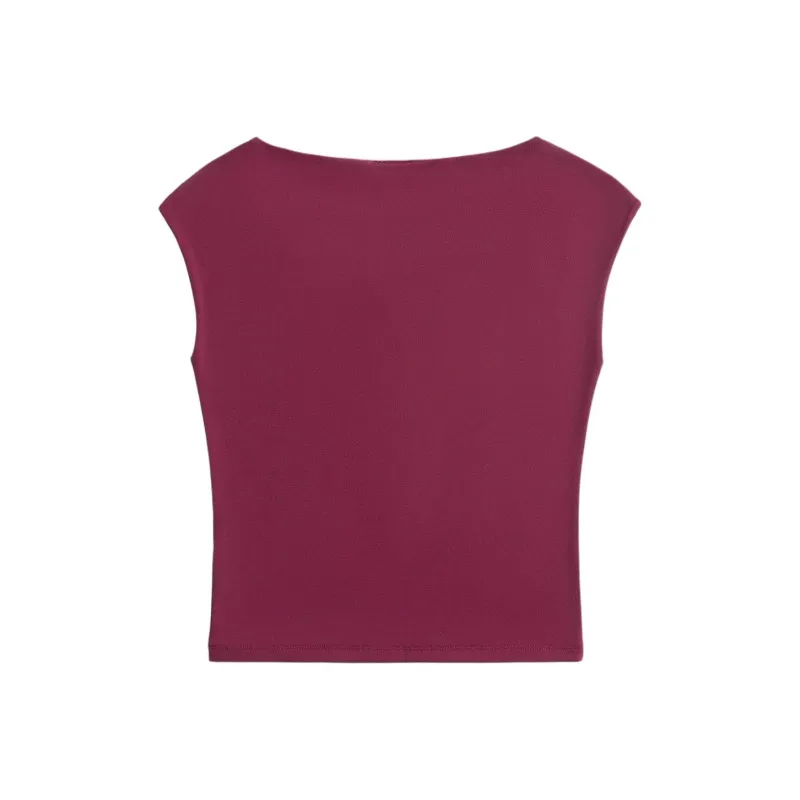 Abercrombie＆Fitch Tank Top Women's Burgundy-1