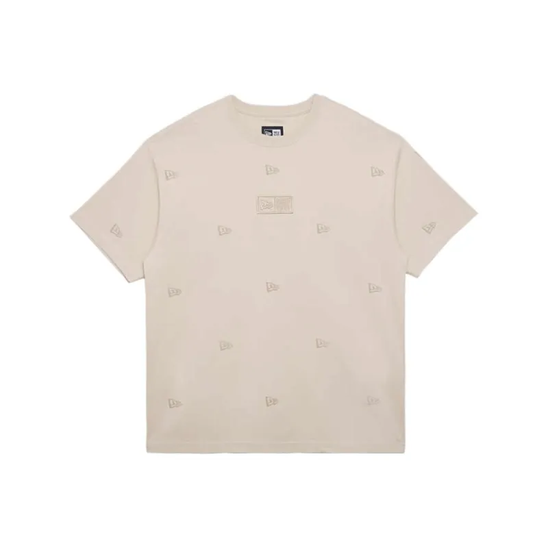 New Era FW24 T Shirt Unisex Ecru-0
