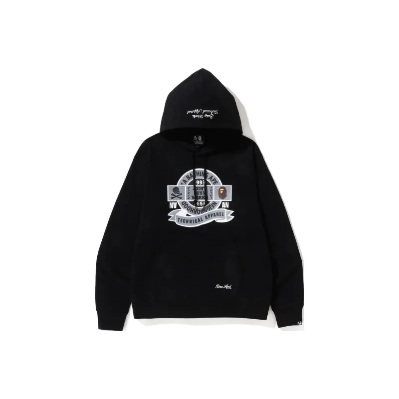 Bape X Neighborhood Relaxed Fit Pullover Hoodie-0