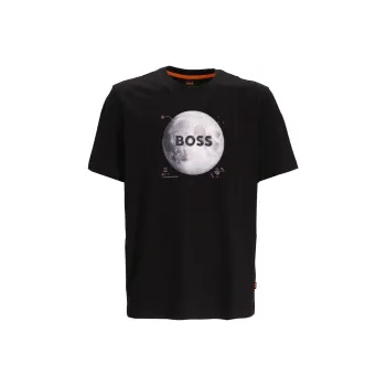 HUGO BOSS Moon print Cotton T shirt