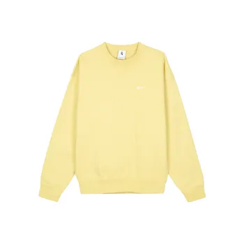 Nike Solo Swoosh Men's Fleece Crewneck Sweatshirt Yellow