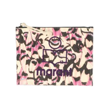 ISABEL MARANT Cotton Clutch Trumpets Women's Beige & Pink