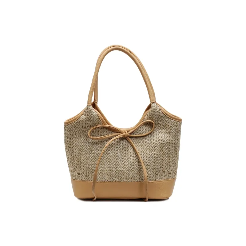 Yalu Straw Woven Shoulder Bag Women's Multicolor-22