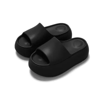 Soft Minimalist Solid Color Cloud Step Thick Sole, Summer Air EVA Versatile, Dopamine Dressing, Slippers, Women's