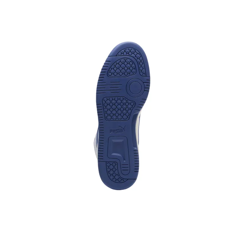 PUMA Rebound Layup Mid Top Training Shoes Women's White Blue-3