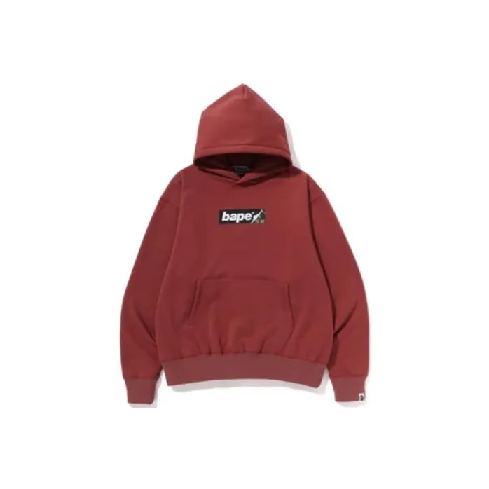 A BATHING APE Smooth Logo Relaxed Fit Hoodie-1