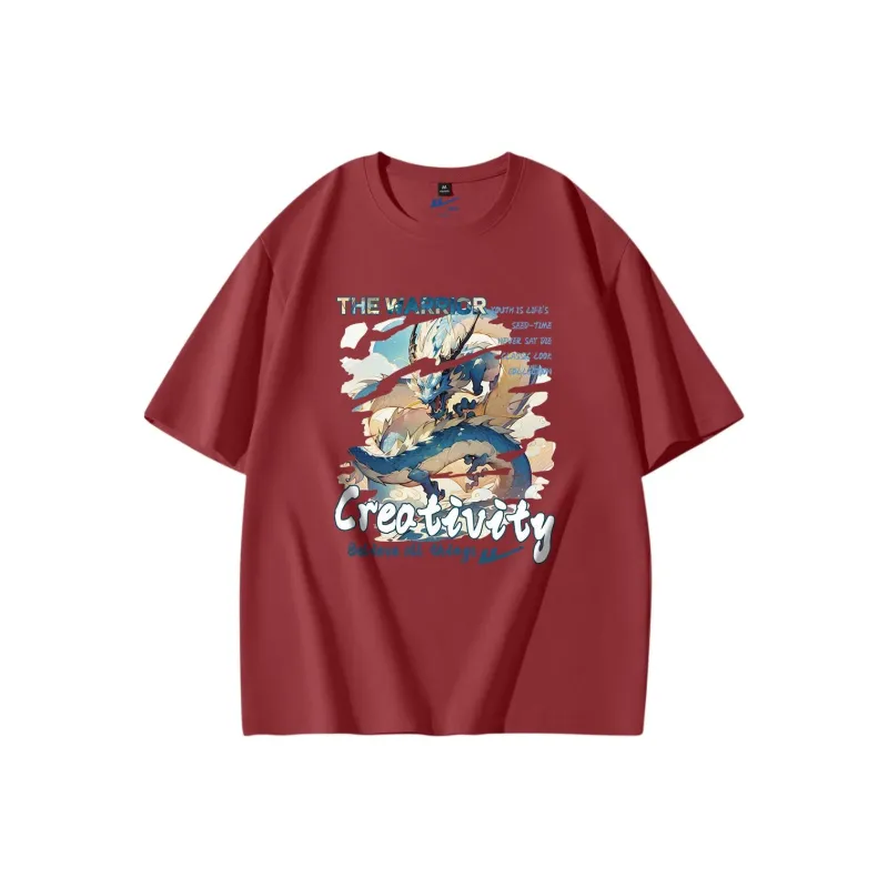 Warrior T-Shirt Men's Maroon-WHL Dragon Roar-0