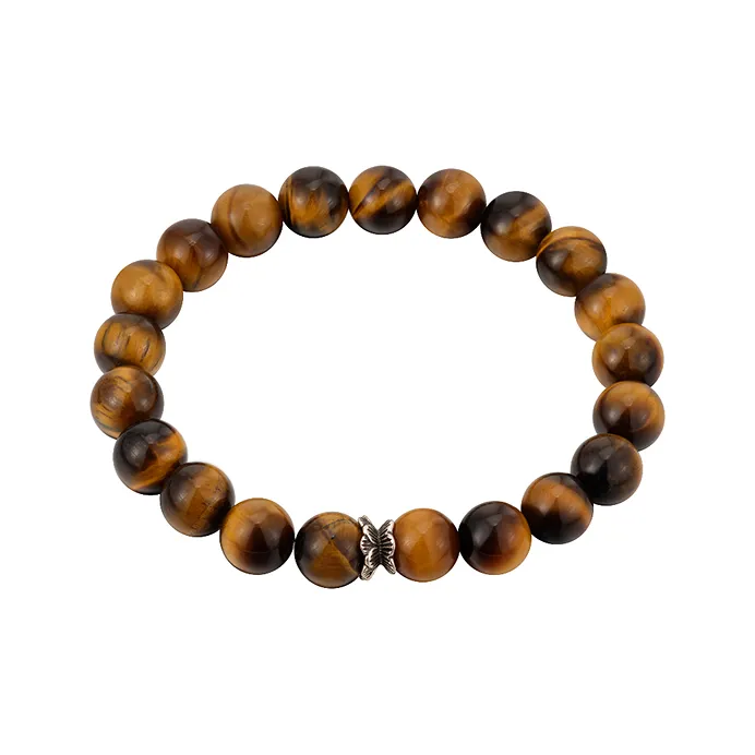 AJIDOU Silicified Crocidolite Bracelets Unisex-2