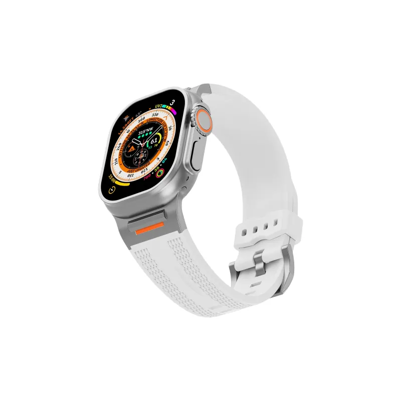 IKYOU Apple Compatibility Watch Band 214mm Silicone Material-0