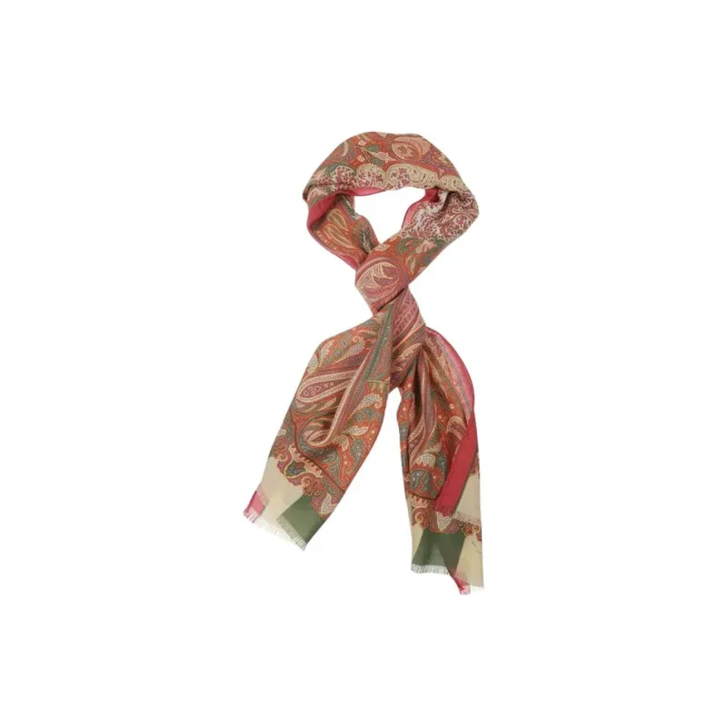 ETRO Fringed Detail Printed Scarf-0