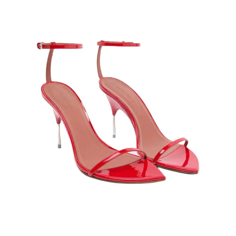 AMINA MUADDI Bruna Strap Sandals 9.5cm Women's Red-2