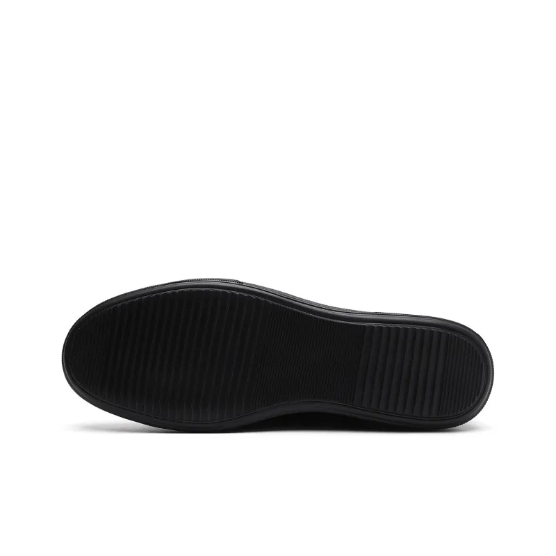 ELLE HOMME Low Top Skateboard Shoes Men's Black-4
