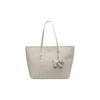 CLEVER& KETCH PU Shoulder Bag Women's Ecru/Black