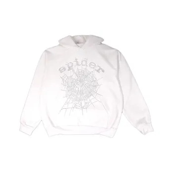 Sp5der Og Rhinestone Logo Hoodie