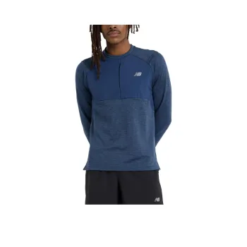 New Balance Heat Grid Crew T Shirt Men's Marine Blue