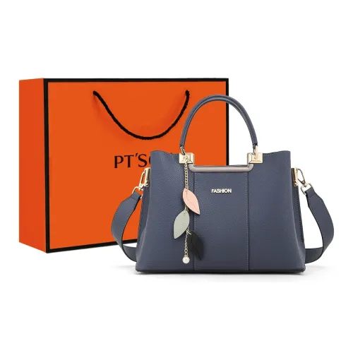 PT'SON Cow Leather One Shoulder Handbags Women's Blue