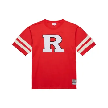 Mitchell & Ness x NCAA Rutgers Scarlet Knights Heavyweight Yoke T Shirt Men's Scarlet
