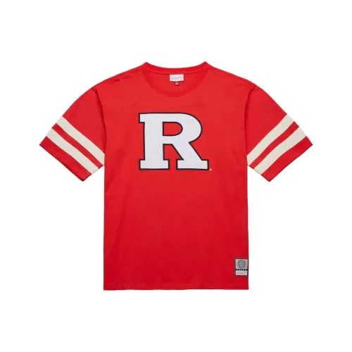 Mitchell & Ness x NCAA Rutgers Scarlet Knights Heavyweight Yoke T Shirt Men's Scarlet