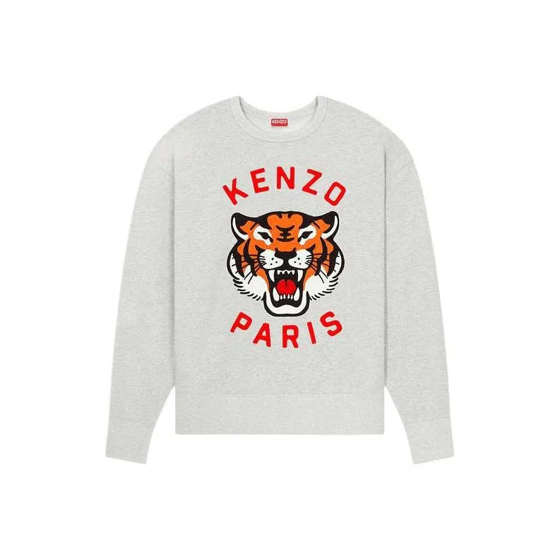 KENZO Lucky Tiger Logo Embroidered Sweatshirt-0