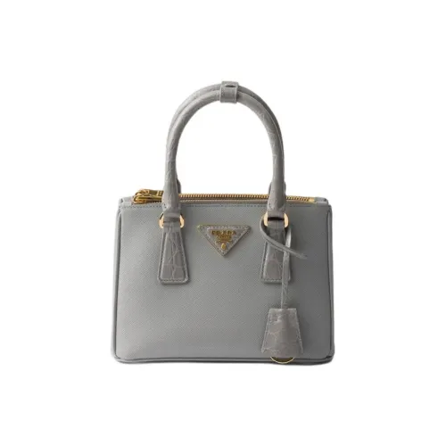 PRADA Galleria Killer Bag Calfskin One Shoulder Handbags Mini Women's Cloud Gray