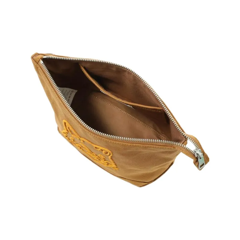 Maison Kitsune Cotton Canvas Canvas Bag Clutches Regular Women's Brown-3
