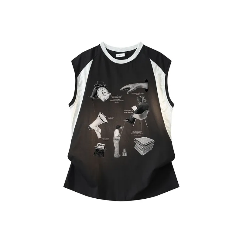 YOSICIL Tank Tops Unisex Dark Gray-2