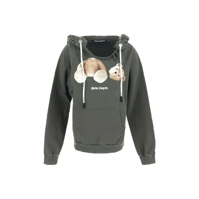 PALM ANGELS Distressed Graphic print Hoodie-0
