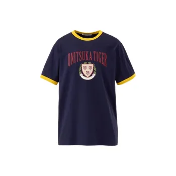 Onitsuka Tiger T Shirt Unisex Navy Blue