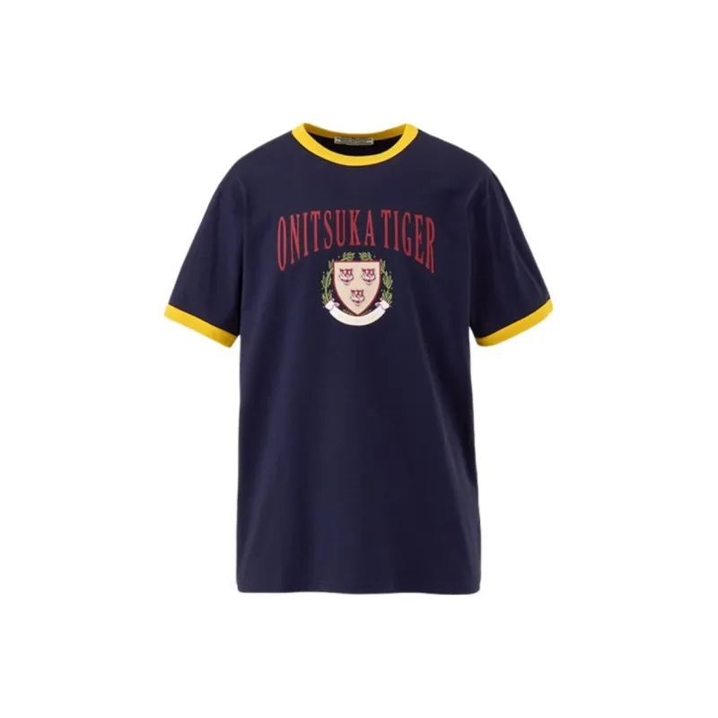 Onitsuka Tiger T Shirt Unisex Navy Blue-0