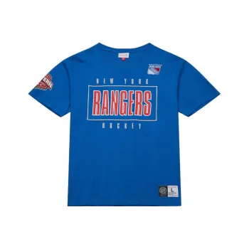 Mitchell & Ness x NHL Royal New York Rangers Team OG 2.0 Premium T Shirt Men's Blue