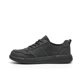 JEEP SPIRIT Slip Resistant Cushioning Abrasion Resistant Lightweight Low Top Skateboard Shoes Men's Black
