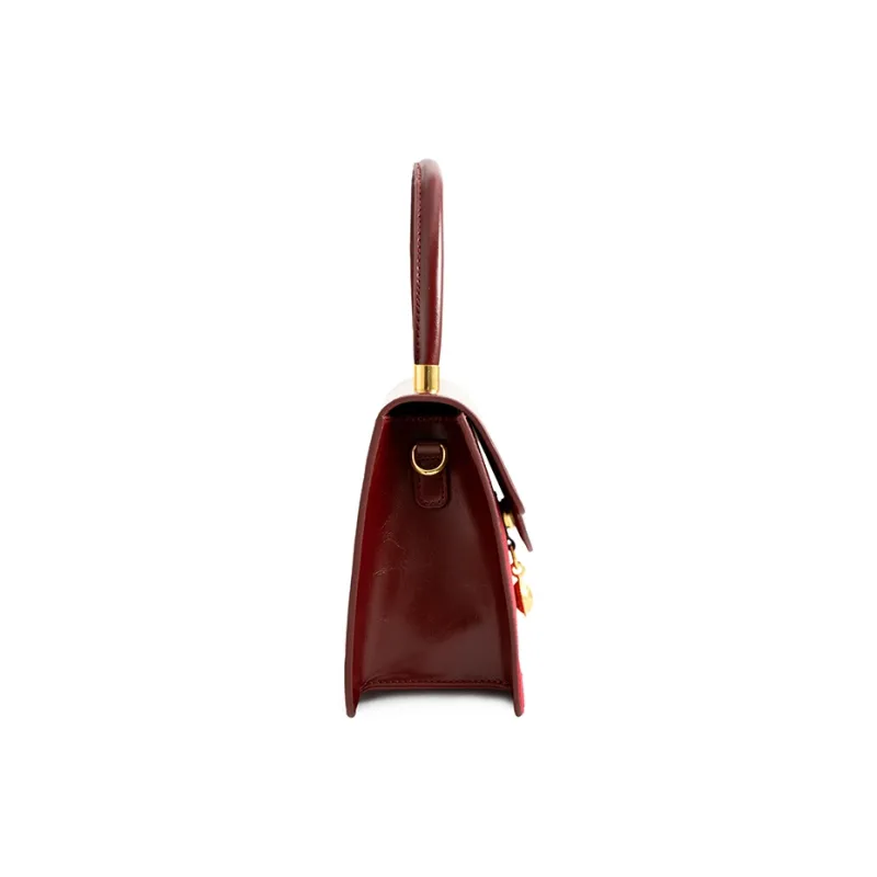 Vigno Synthetic Leather Handbag, One Shoulder, Crossbody Bag Women's Red-4