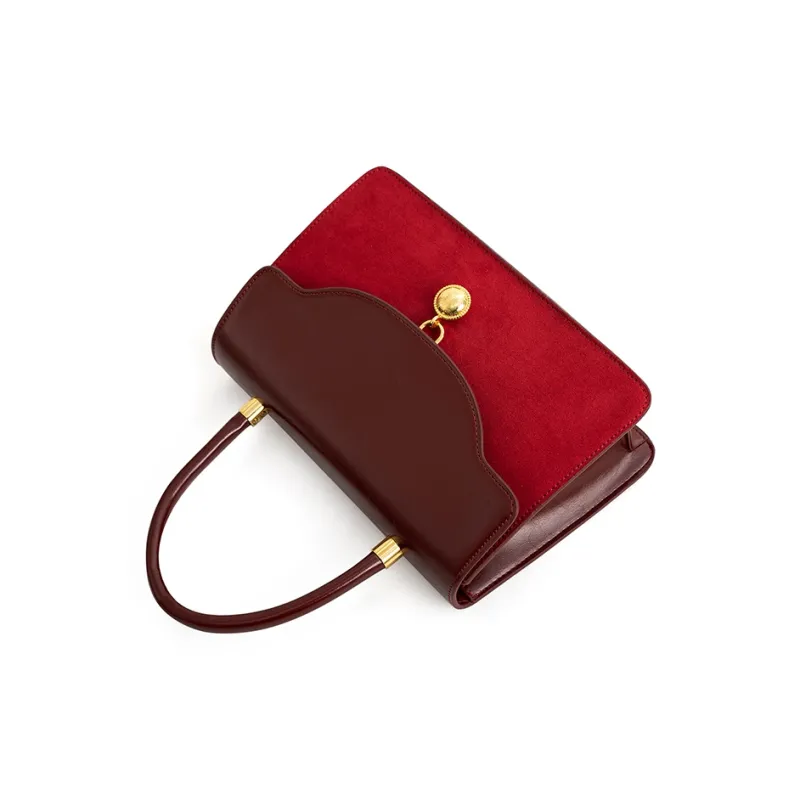 Vigno Synthetic Leather Handbag, One Shoulder, Crossbody Bag Women's Red-3
