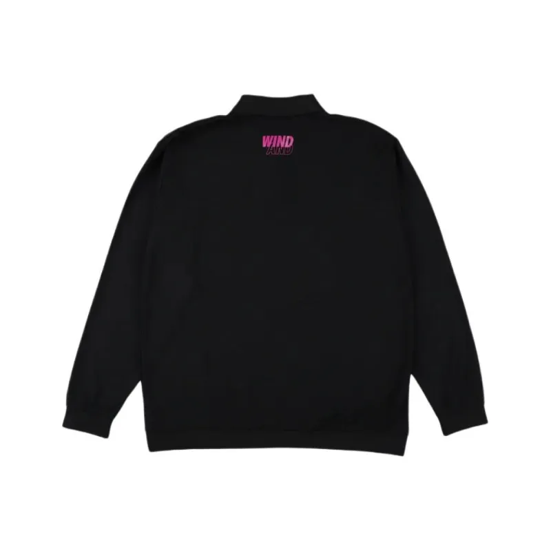 WIND AND SEA SS25 Polo Shirt Unisex Black Pink-1