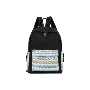 SEVENMOONS Nylon Fabric Backpack Unisex Multicolor