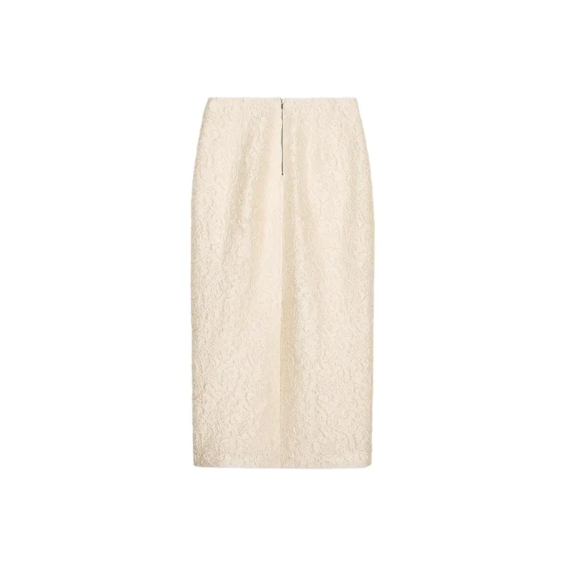 ZARA Casual Long Skirt Women's Champagne-1