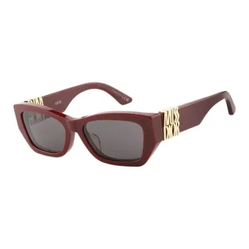 DIOR Plate And Metal Irregular Shape Sunglasses Women's Red